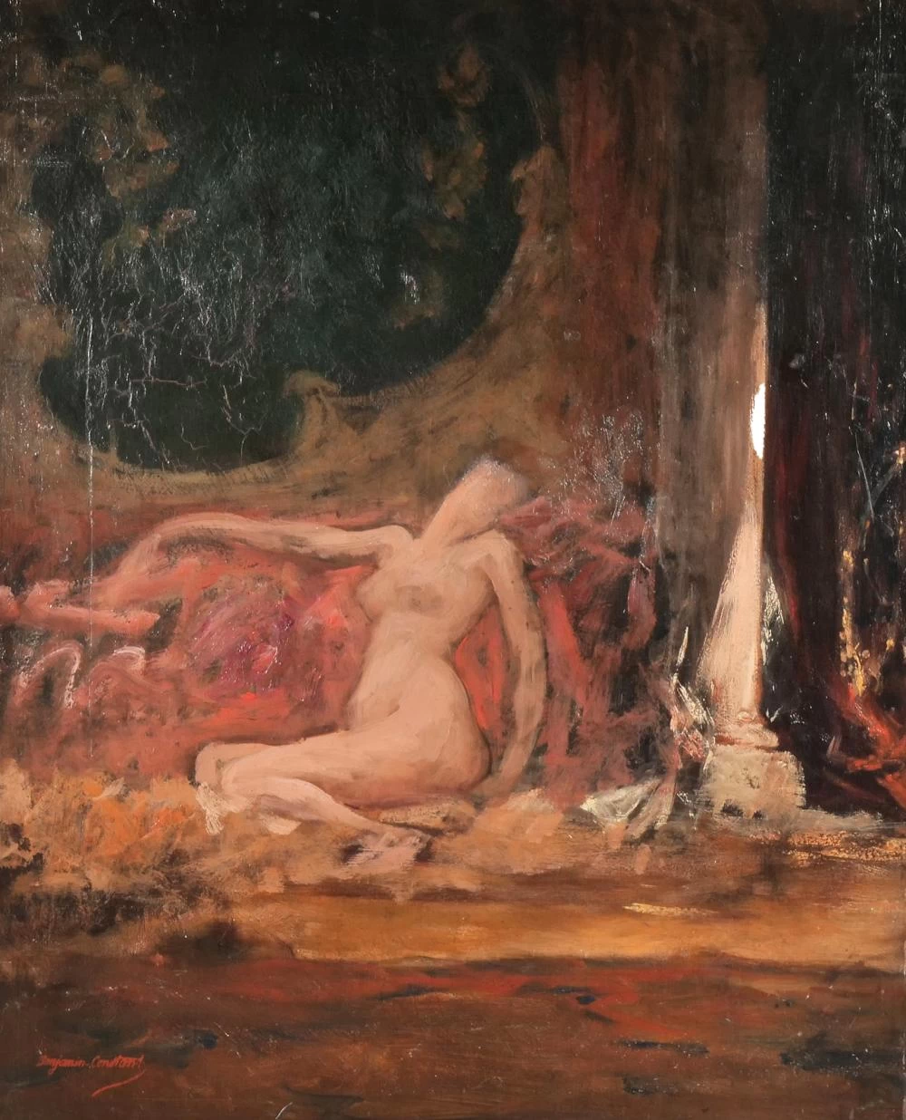 Jean - Joseph Benjamin, Constant, 174, schizzo di nudo